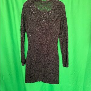 Elegant Black Lace Dress